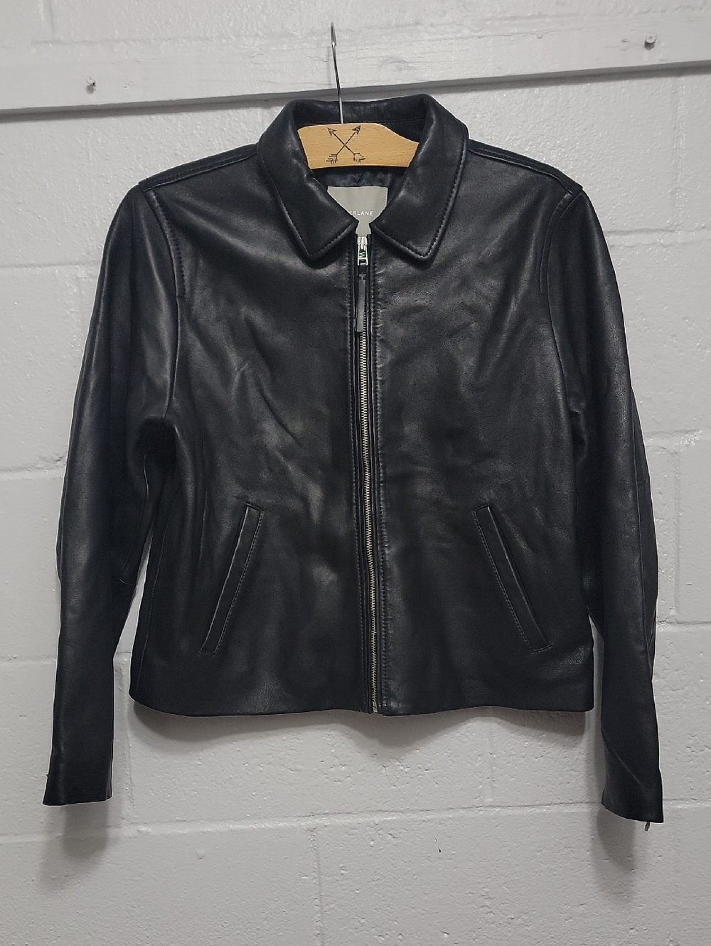 Everlane Black Modern Leather Jacket XL